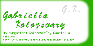 gabriella kolozsvary business card